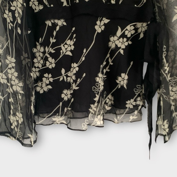 Vintage 90s Y2K Silkland Sheer Blouse - Picture 2 of 6